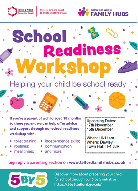 School readiness workshop flyer