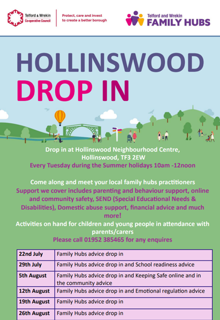 Hollinswood Drop In Information Leaflet