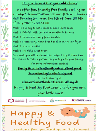 Cooking leaflet for 6th June - 9th July 2025