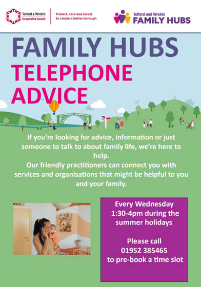 Telephone drop in - support advice and guidance